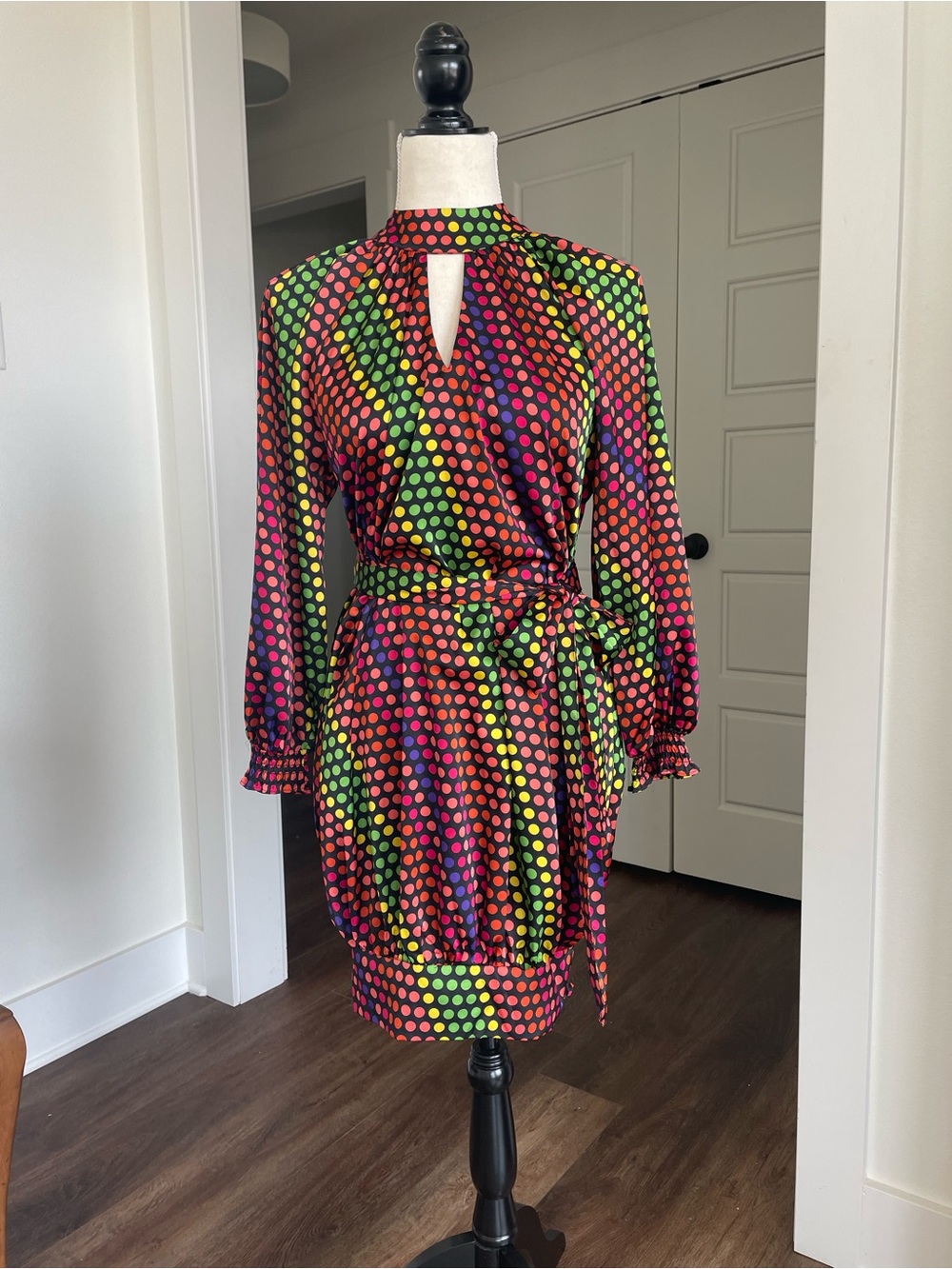 New York & Co Multicolor Polkadot Tunic Dress Deadstock - Picture 2 of 12